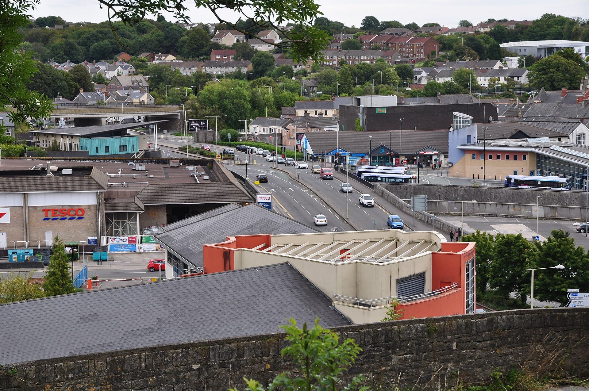 Bridgend city skyline