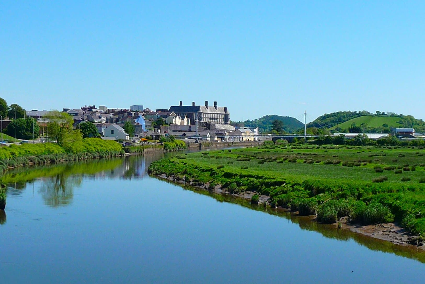 Carmarthen city skyline