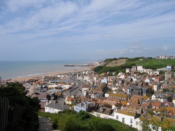 Hastings city skyline