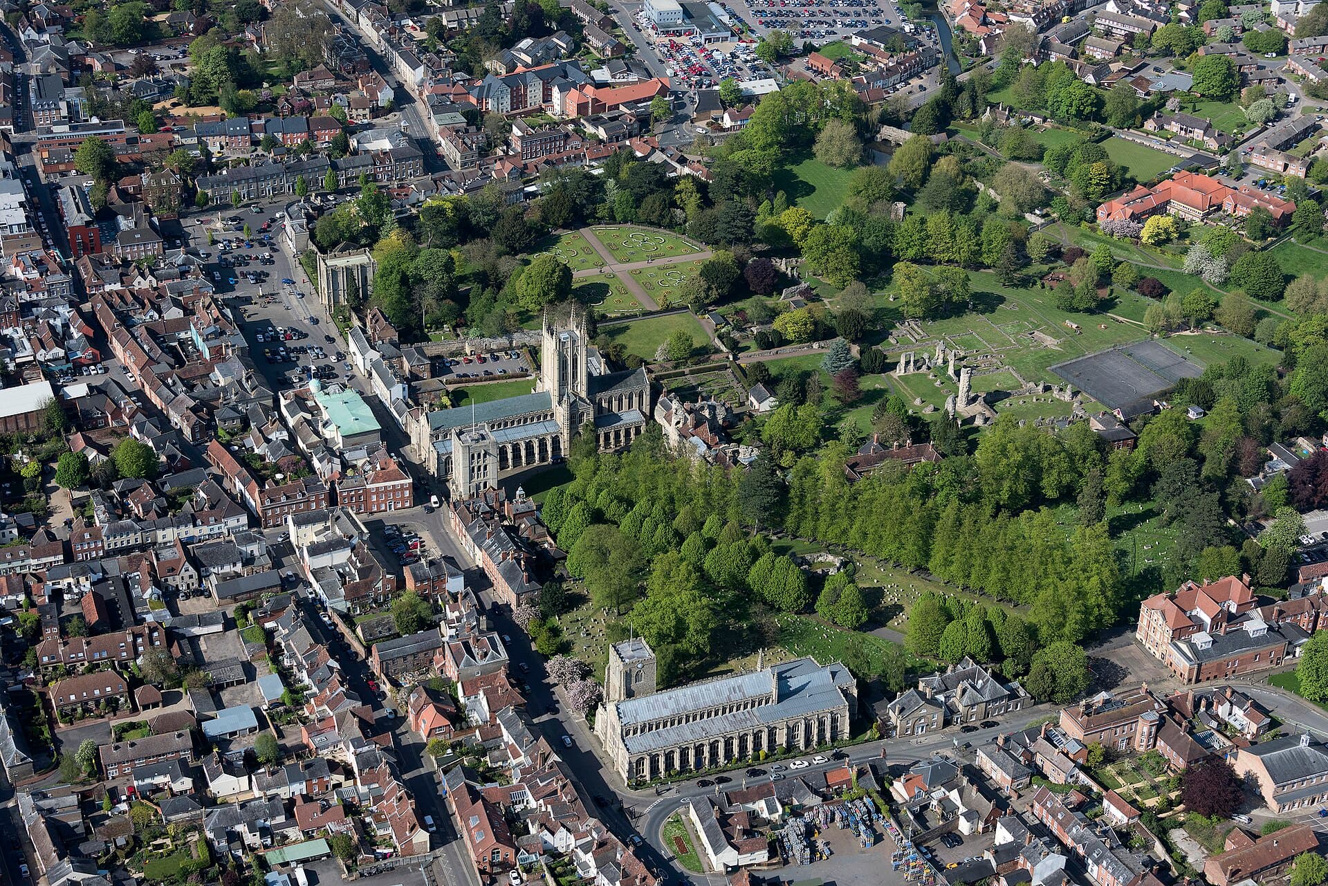 Bury St Edmunds city skyline