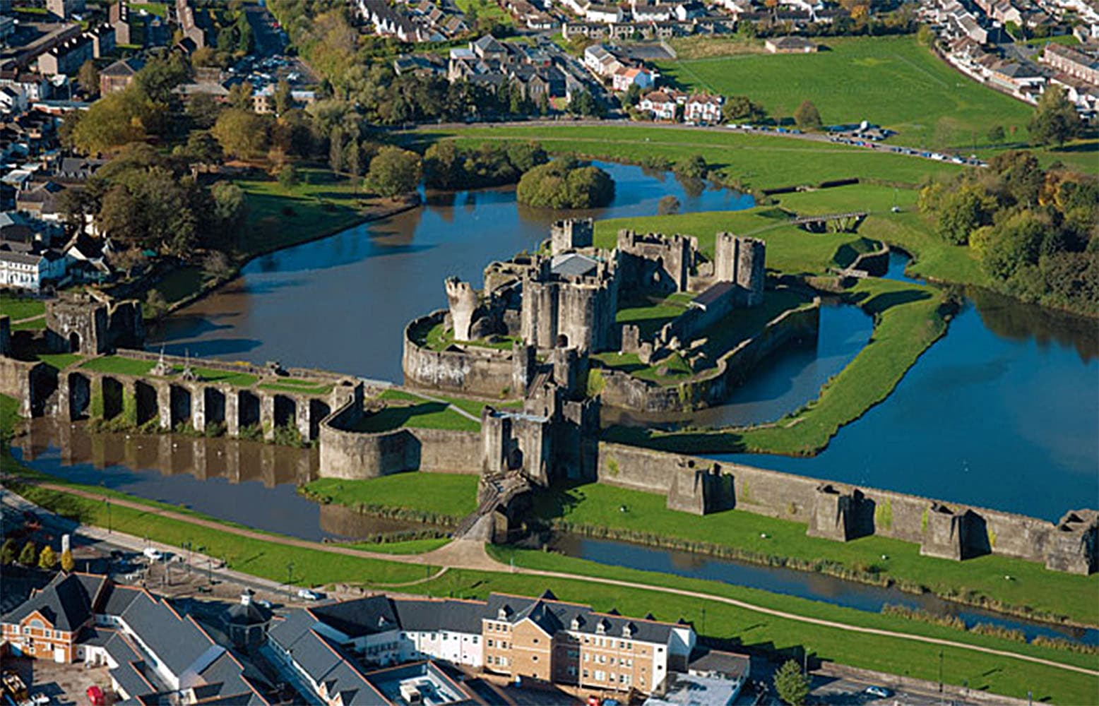 Caerphilly city skyline