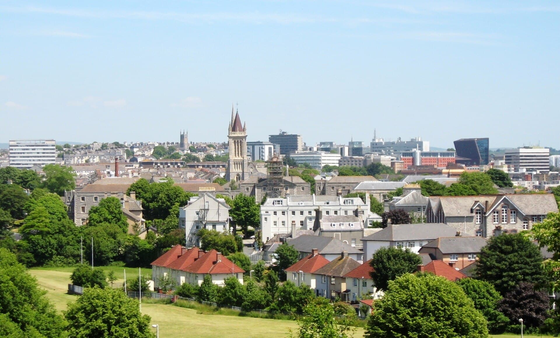 Plymouth city skyline