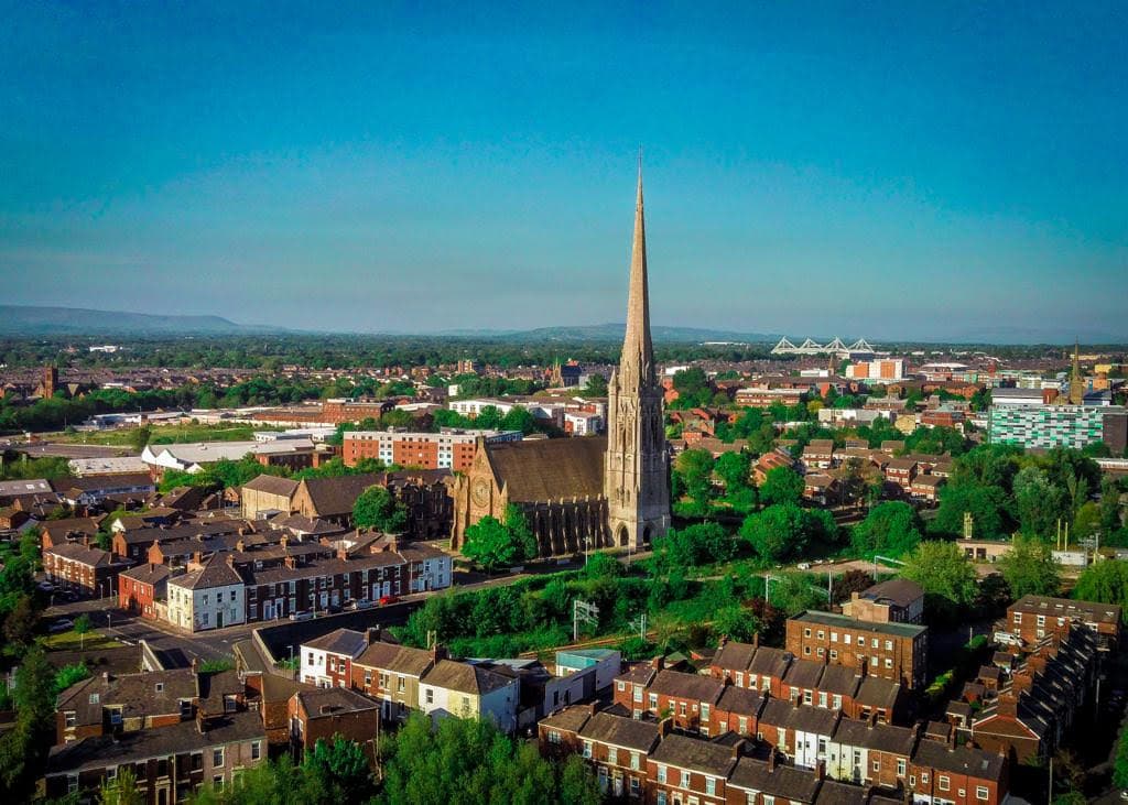 Preston city skyline
