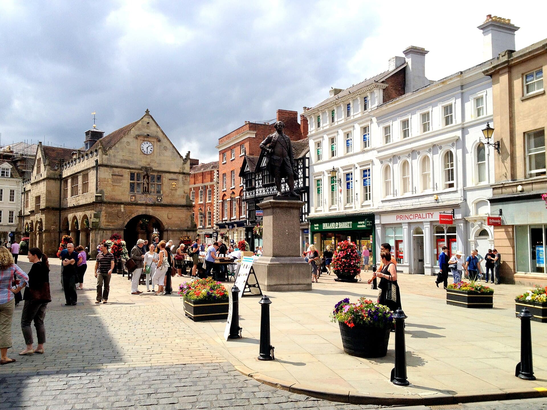 Shrewsbury city skyline