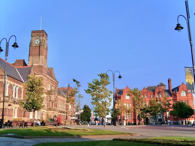 St Helens city skyline